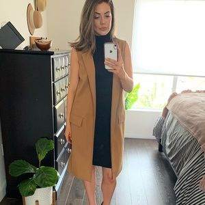 Camel colored trench vest